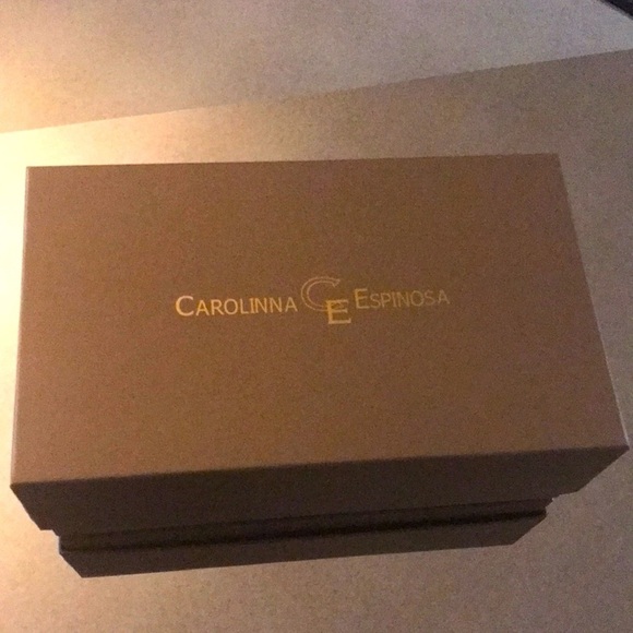 Carolinna Espinosa Leather With Rhinestone Block Heels - Picture 9 of 13